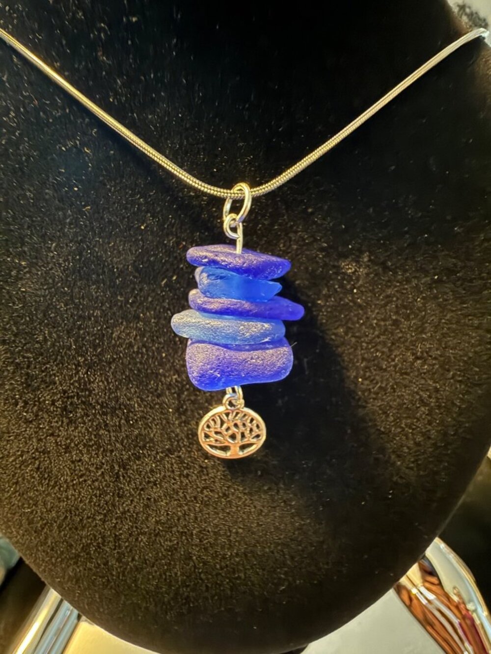 Caribbean Cobalt – Rare Puerto Rico Sea Glass Necklace